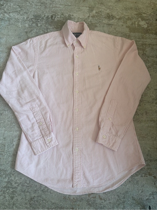 Ralph Lauren Other - Ralph Lauren Pink and White Striped Button Down Oxford Shirt - Size Small